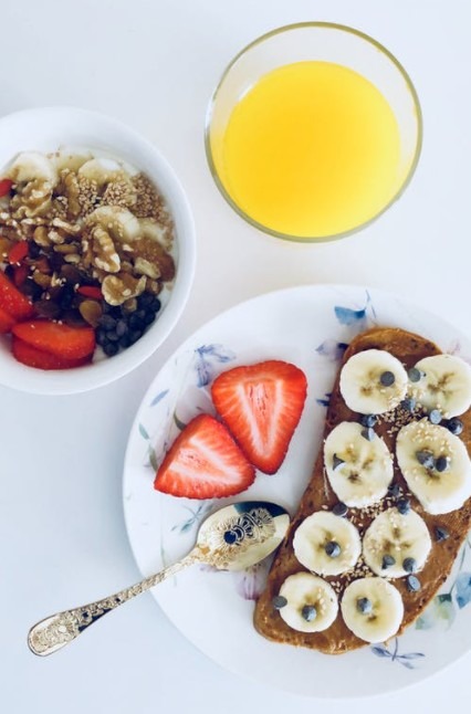 Sun Butter, Banana and Chia Seed Toast