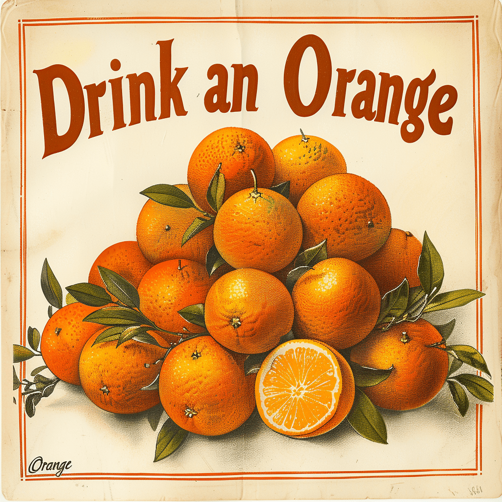 Drink an Orange Advertising in the early 1900s