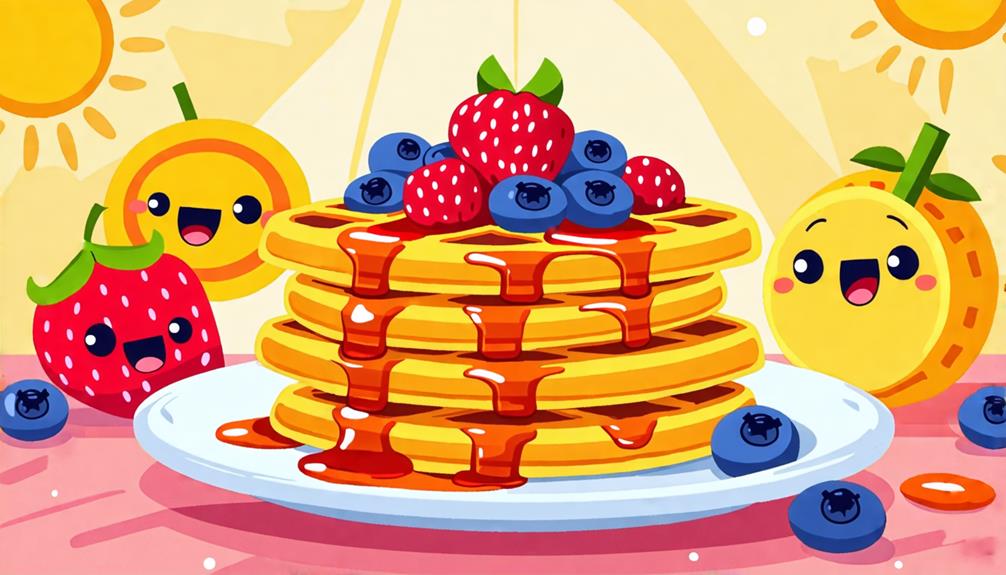 delicious waffle photo captions