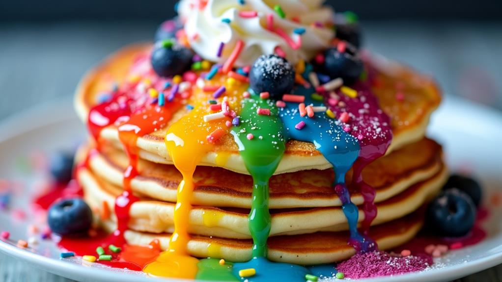 vibrant whimsical pancake creations