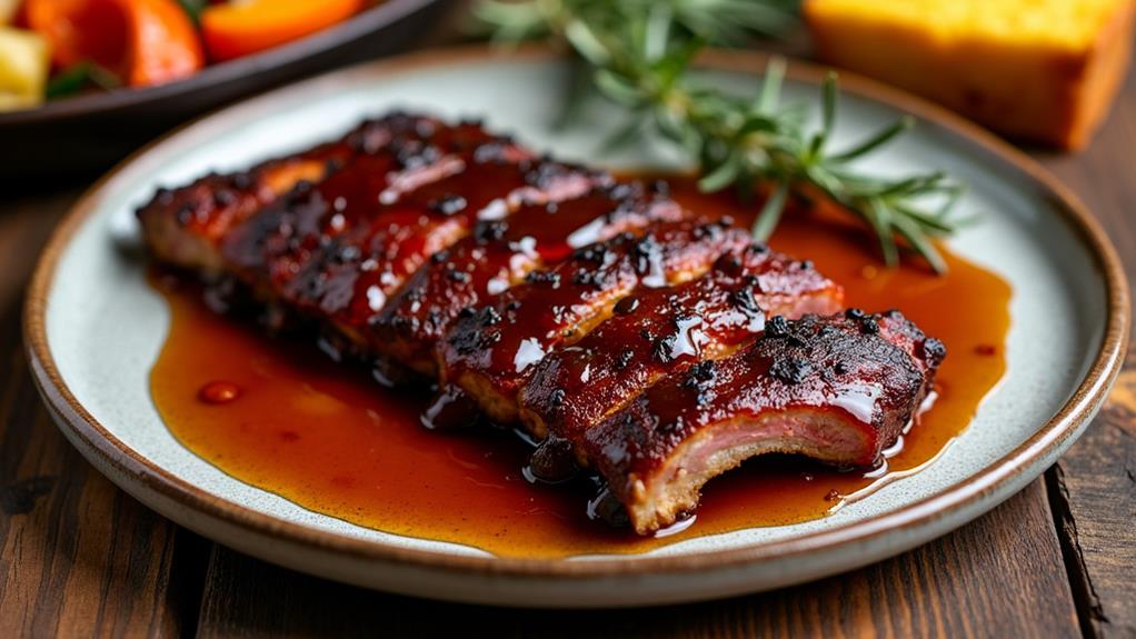 sweet maple glazed ribs