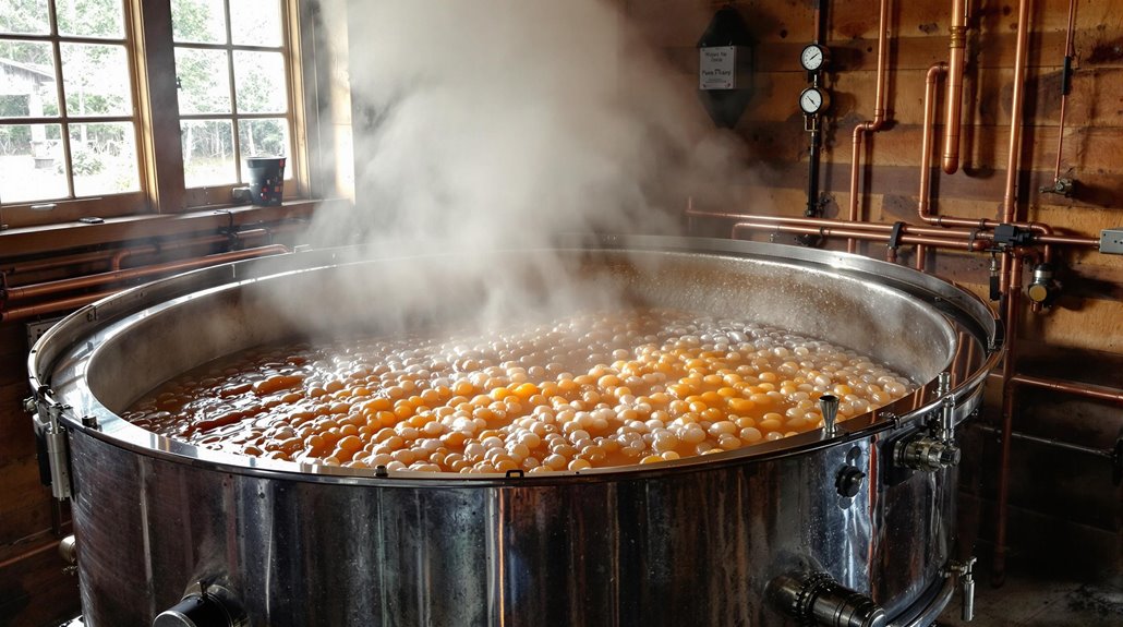 concentrating maple sap distillation process