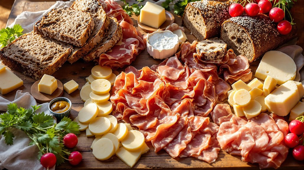 delectable dairy and cured meats