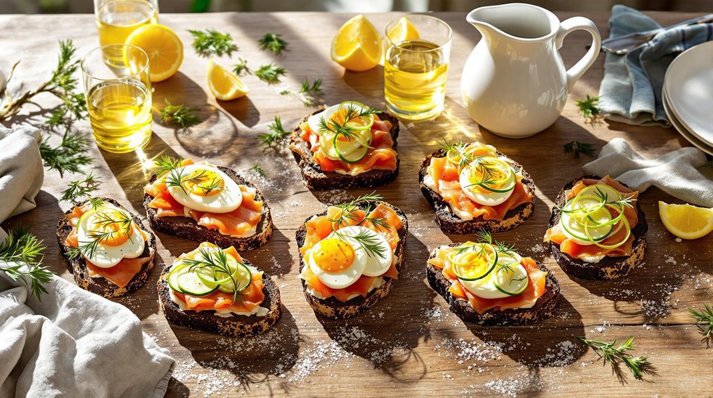 danish open faced sandwiches gathering