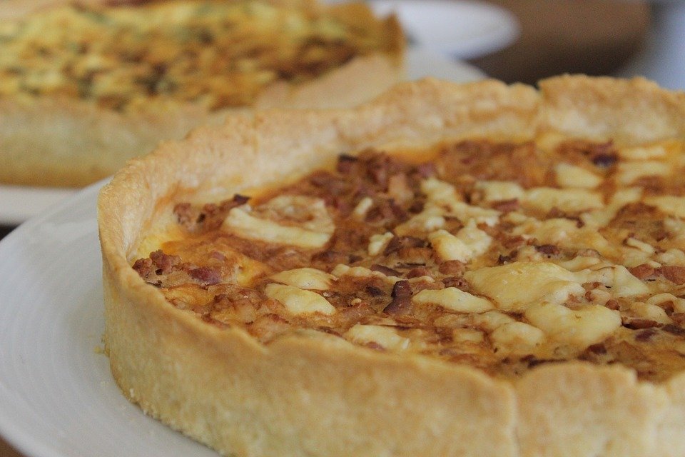 Potato crust quiche Lorraine