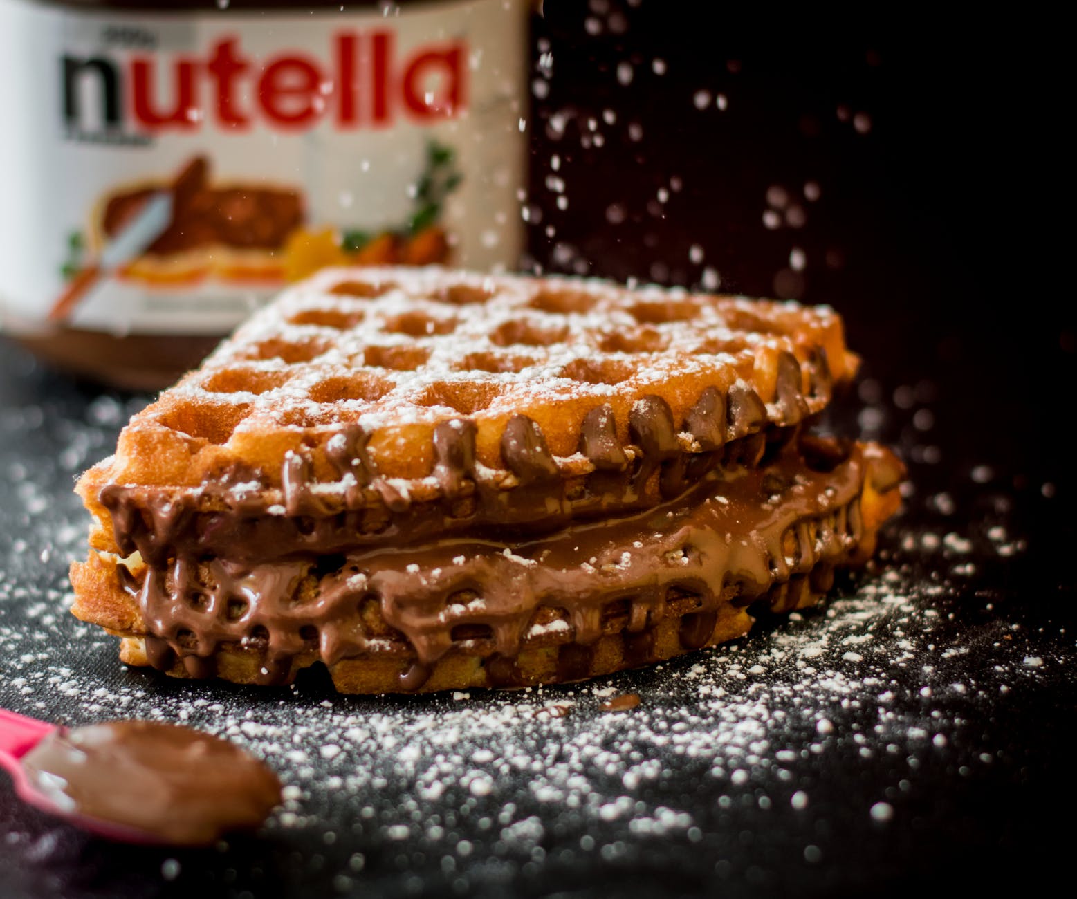 waffles with Nutella