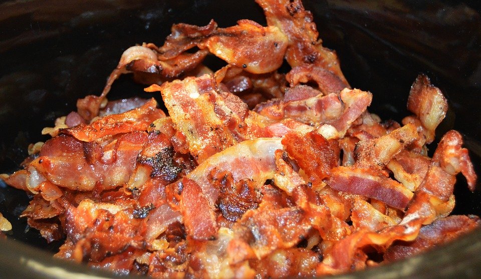 fried American bacon