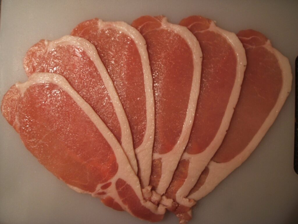 rashers British back bacon