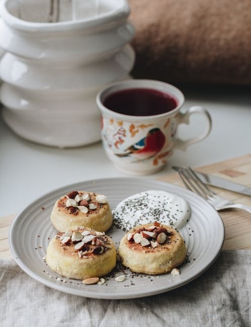 Baked Pastries with Tea