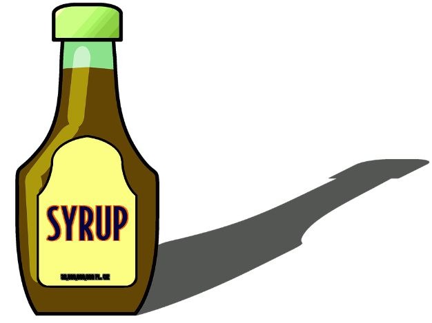a bottle of syrup