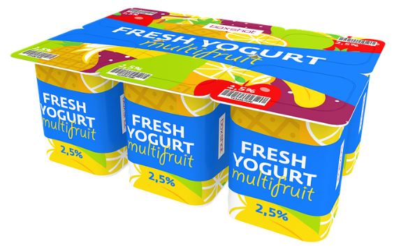 a pack of yogurts