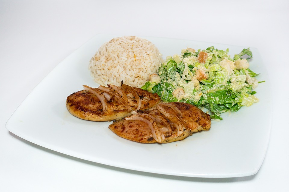 grilled chicken and rice dish